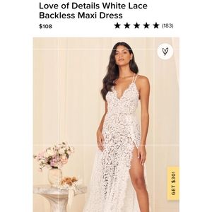 White lace maxi dress size large